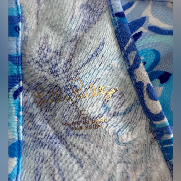 Lilly Pulitzer Billie Dress SZ S Saltwater Blue Suns Out Funs Out - Picture 12 of 14